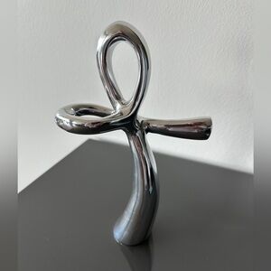 Nambe Alvaro Uribe Standing Silver Cross Sculpture - NWT